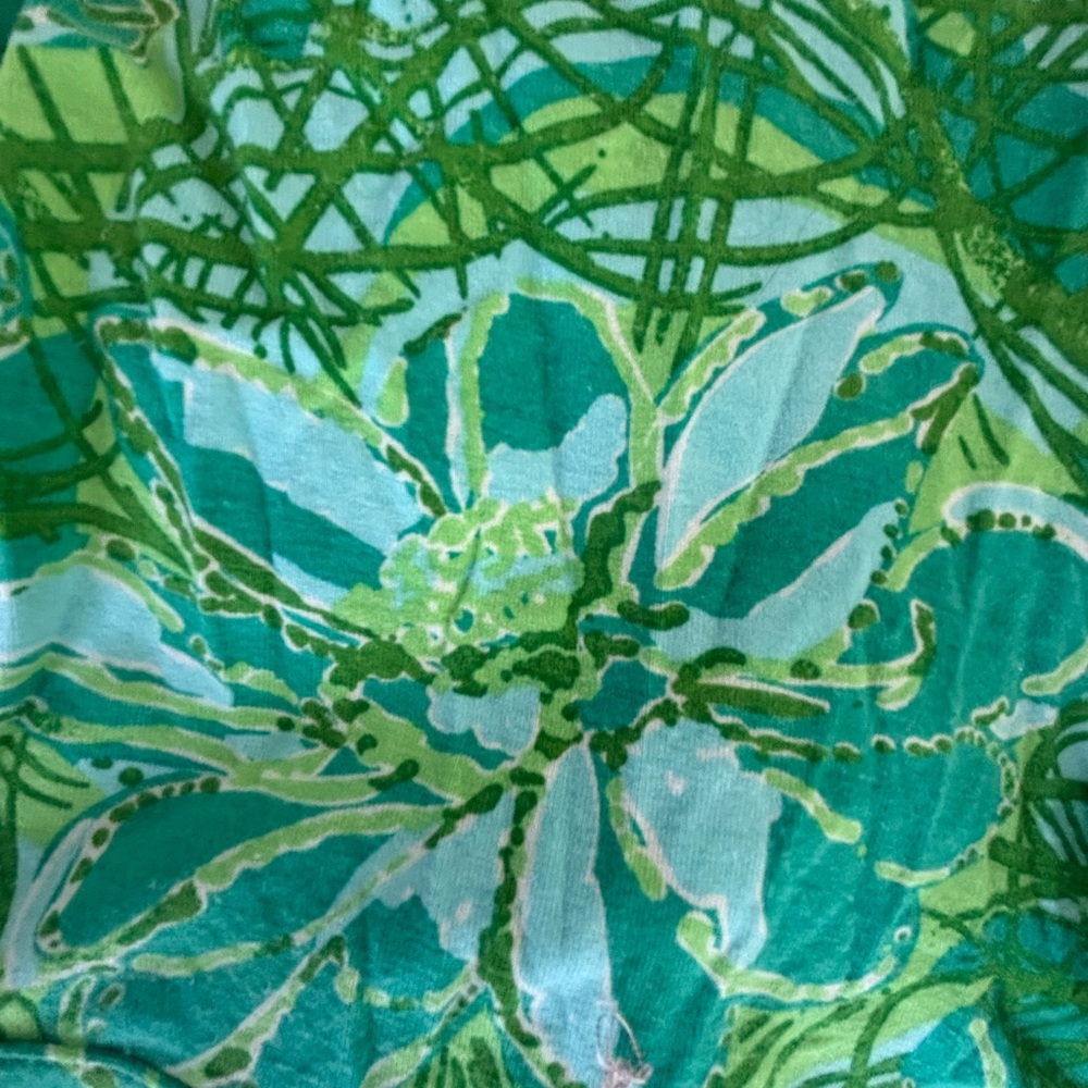Lilly Pulitzer Tropical Green Wrap Jersey Dress - Picture 3 of 3